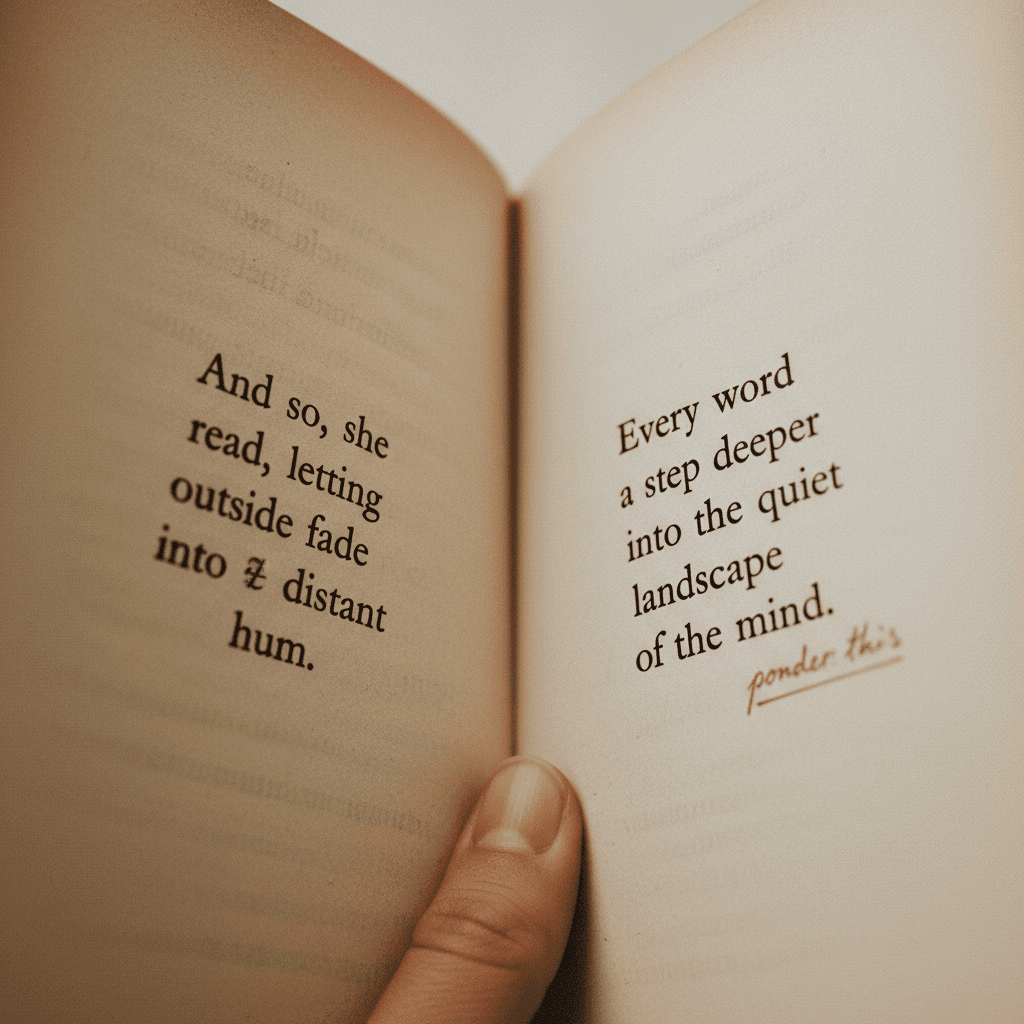 Longship book open with reflective reading moment